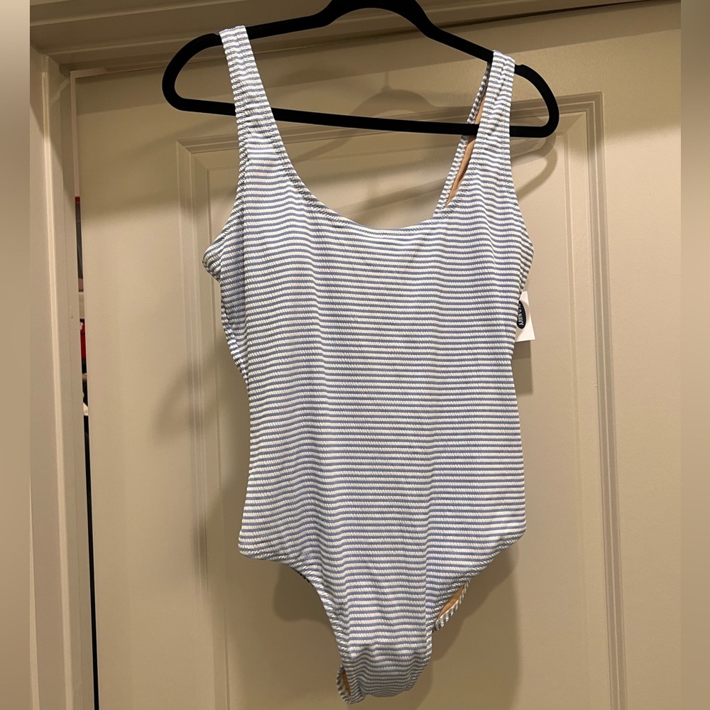 Old Navy Light Blue Striped One Piece - L